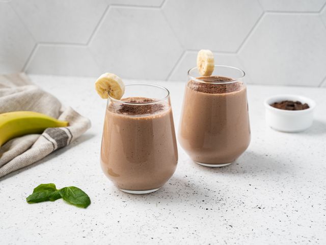 Шоколадный смузи с бананом (без грамма мороженого)